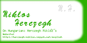 miklos herczegh business card